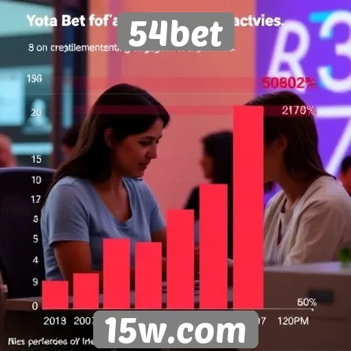 Estatísticas de usuários ativos na 54bet
