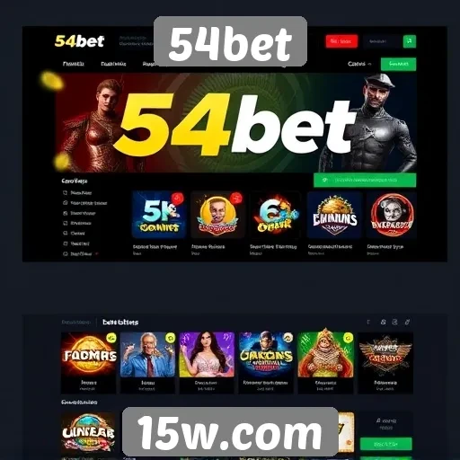 Interface e usabilidade do 54bet